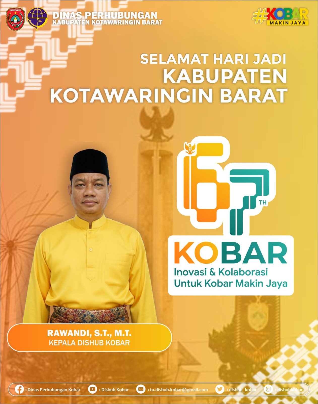 HUT ke-67 Kobar, Dishub: Perkembangan Zaman Mendorong Daerah Terus Maju img 20261003 wa0026