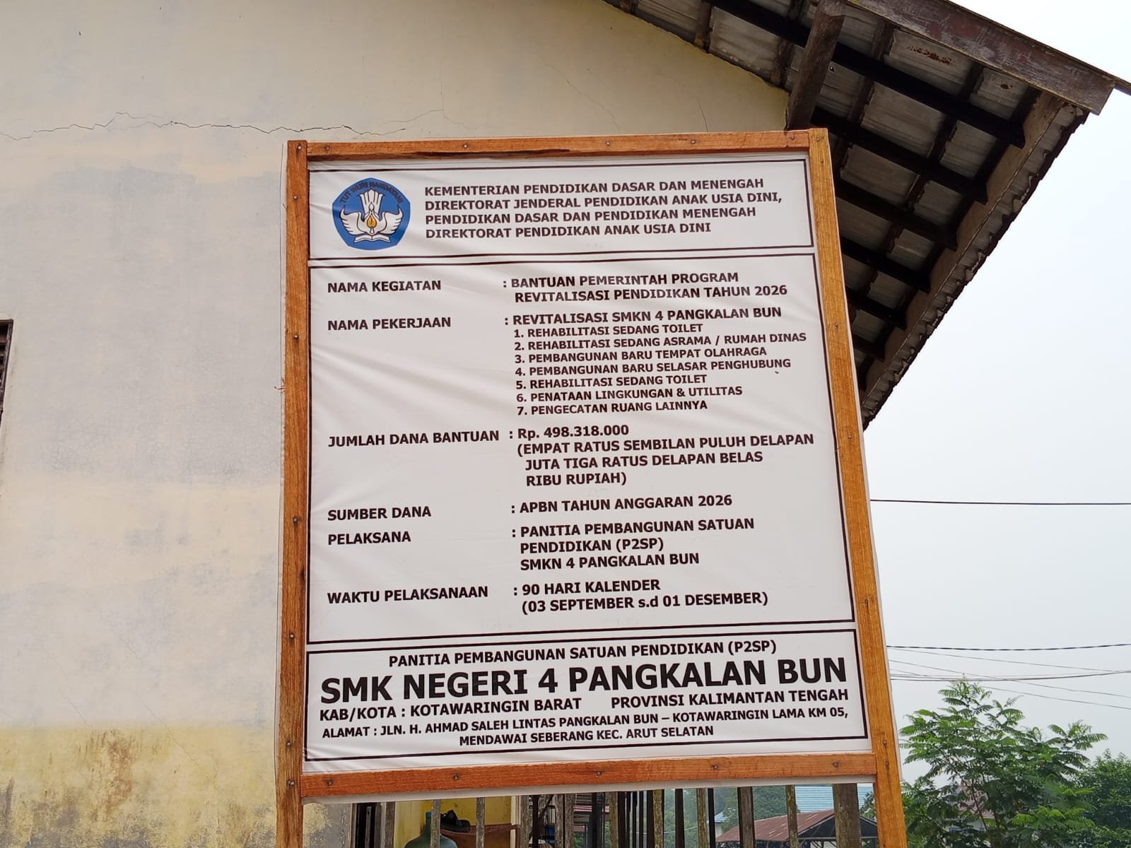 Warga Pangkalan Bun Soroti Program Revitalisasi Pendidikan di SMAN 4 Mendawai Seberang, Anggaran Rp498 Juta Jadi Perhatian img 20261012 wa0008